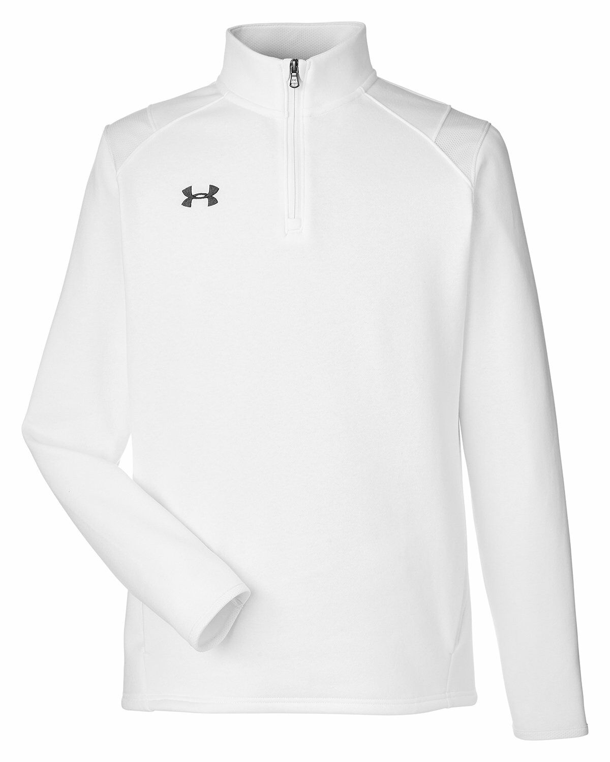 Custom Branded Under Armour Quarter Zips - White/Graphite