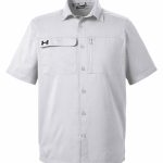 Branded Under Armour Men’s Motivate Coach Woven Shirt Halo/Grey