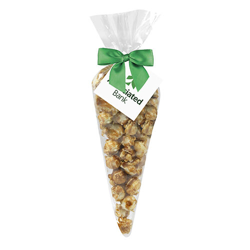 Branded Gourmet Popcorn Cone Bags (small) Midnite Snax Munch