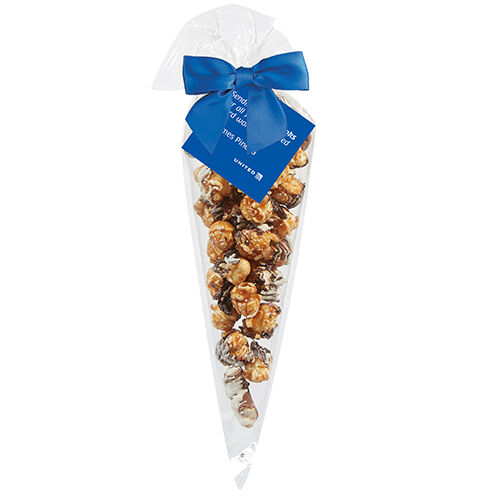 Custom Branded Gourmet Popcorn Cone Bags (small) - S’more Popcorn