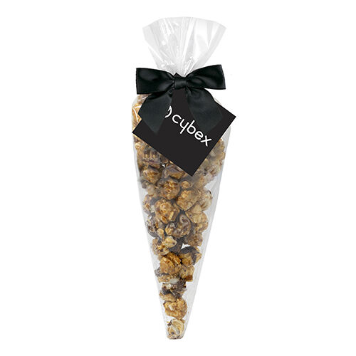 Branded Gourmet Popcorn Cone Bags (small) Peanut Butter cup Popcorn