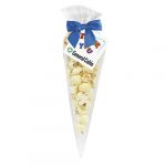 Custom Branded Gourmet Popcorn Cone Bags (small) - White Cheddar Popcorn