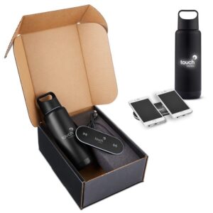 Branded Light-Up-Your-Logo Essentials Gift Set Black