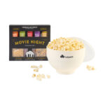 Branded Gourmet Expressions – Movie Night Gourmet Popcorn Gift Set White