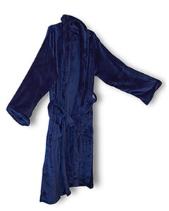 Branded Alpine Fleece Mink Touch Luxury Robe Navy