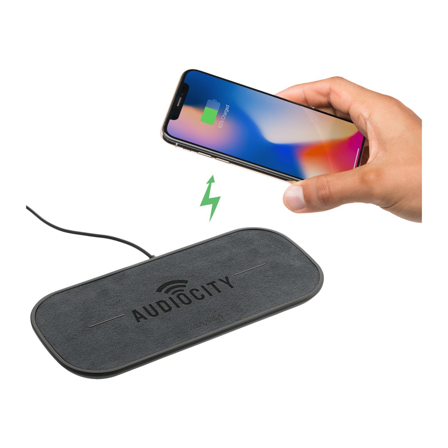 Branded mophie® 10W Dual Wireless Charging Pad Black