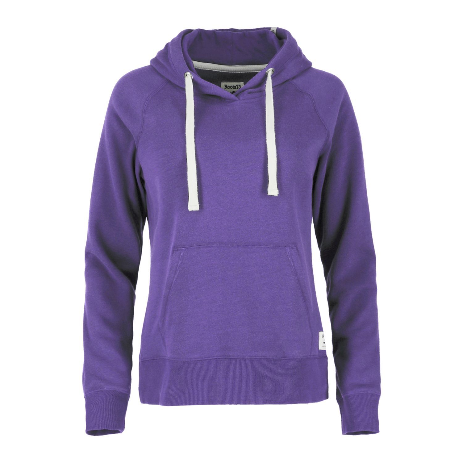 Branded Womens MAPLEGROVE Roots73 Fleece Hoody Bright Purple