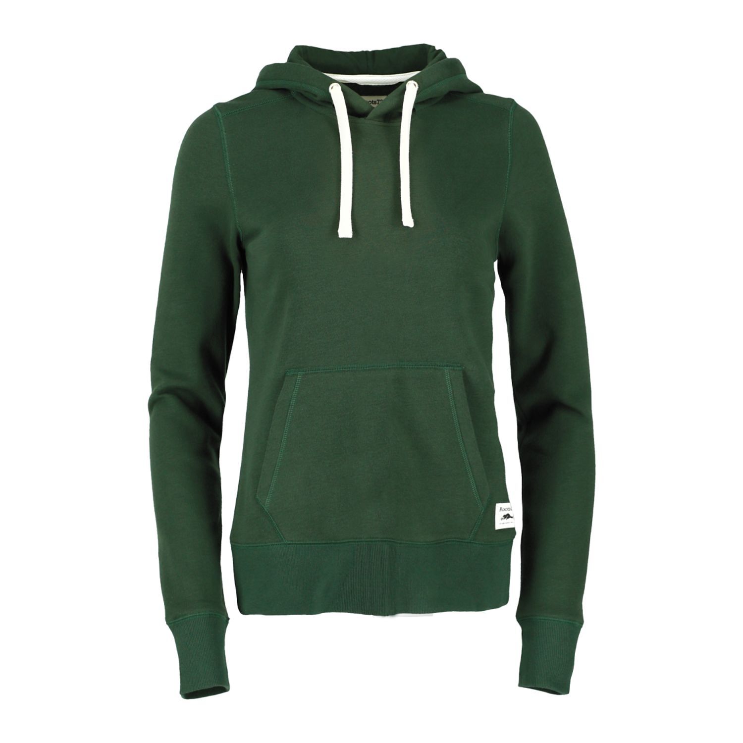 Branded Womens MAPLEGROVE Roots73 Fleece Hoody Pine Green