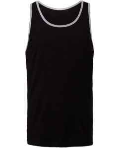 Branded Bella + Canvas Unisex Jersey Tank Black/Athletic Heather