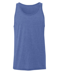 Branded Bella + Canvas Unisex Jersey Tank Blue Triblend