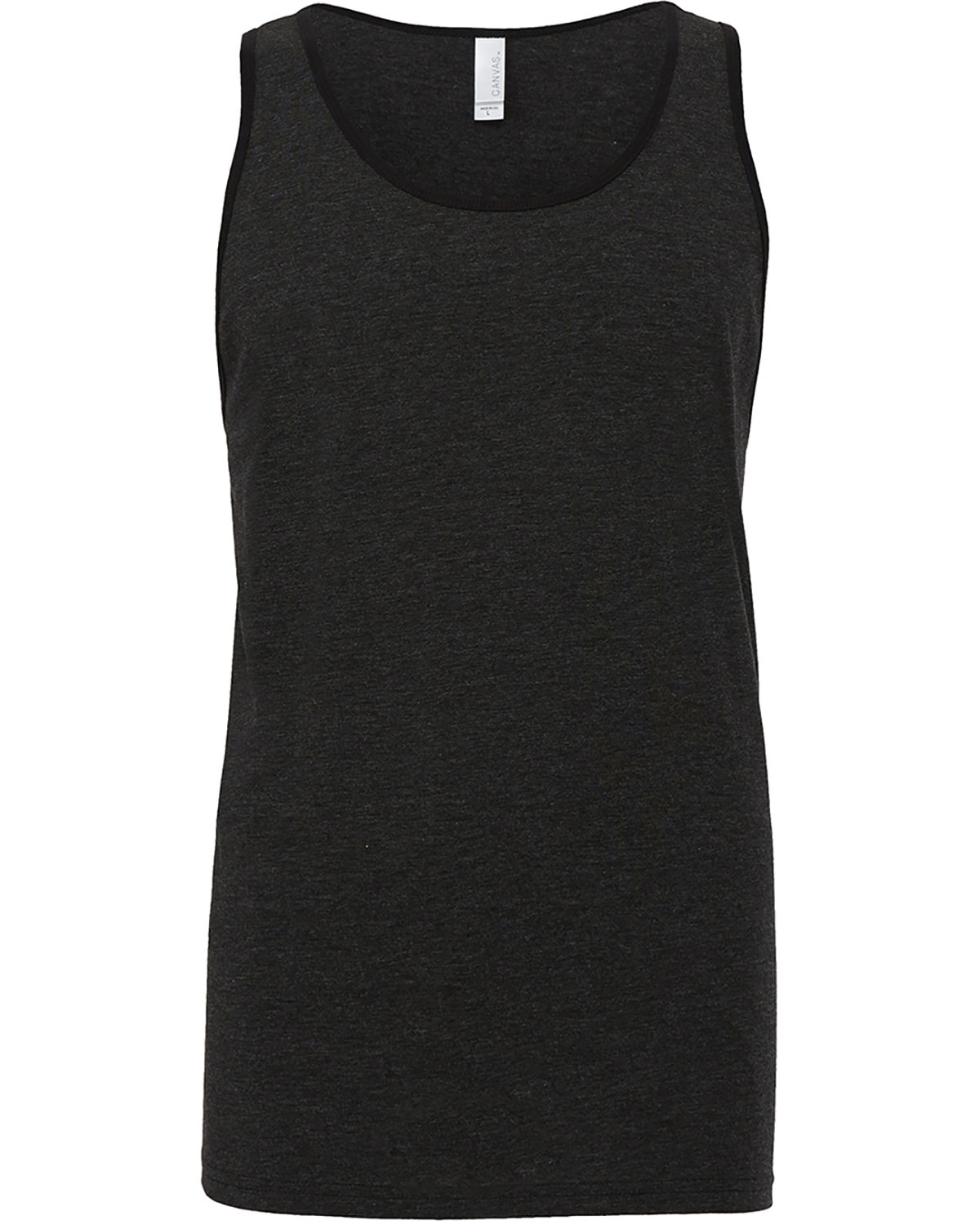 Custom Branded Bella+Canvas Tanks - Charcoal Black/Solid Black Triblend