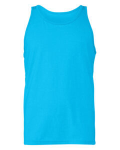 Branded Bella + Canvas Unisex Jersey Tank Neon Blue