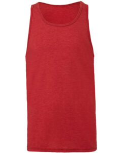 Branded Bella + Canvas Unisex Jersey Tank Red Triblend