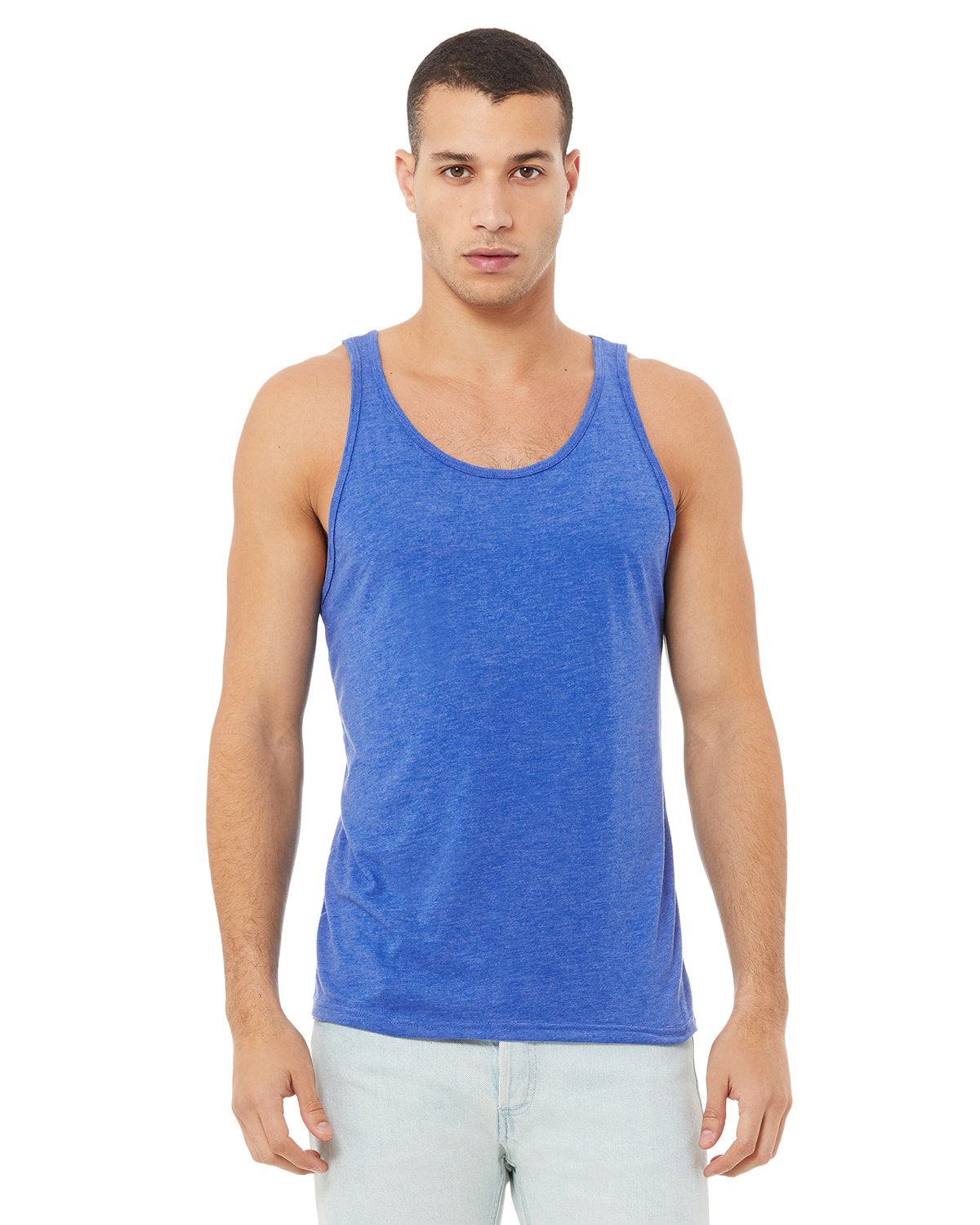 Custom Branded Bella+Canvas Tanks - True Royal Triblend