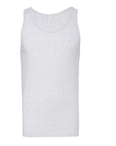 Branded Bella + Canvas Unisex Jersey Tank White Fleck Triblend