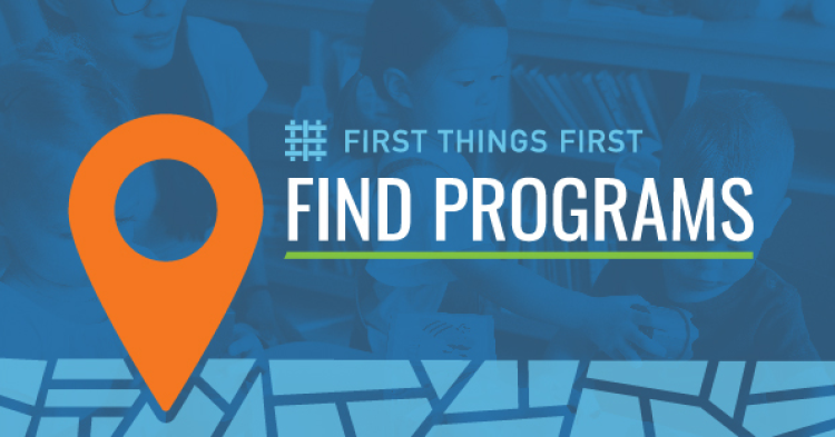 First Things First Find Programs design