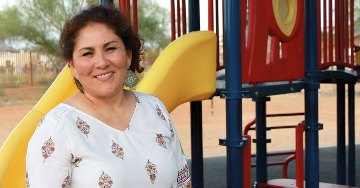Doralina Martinez on playground