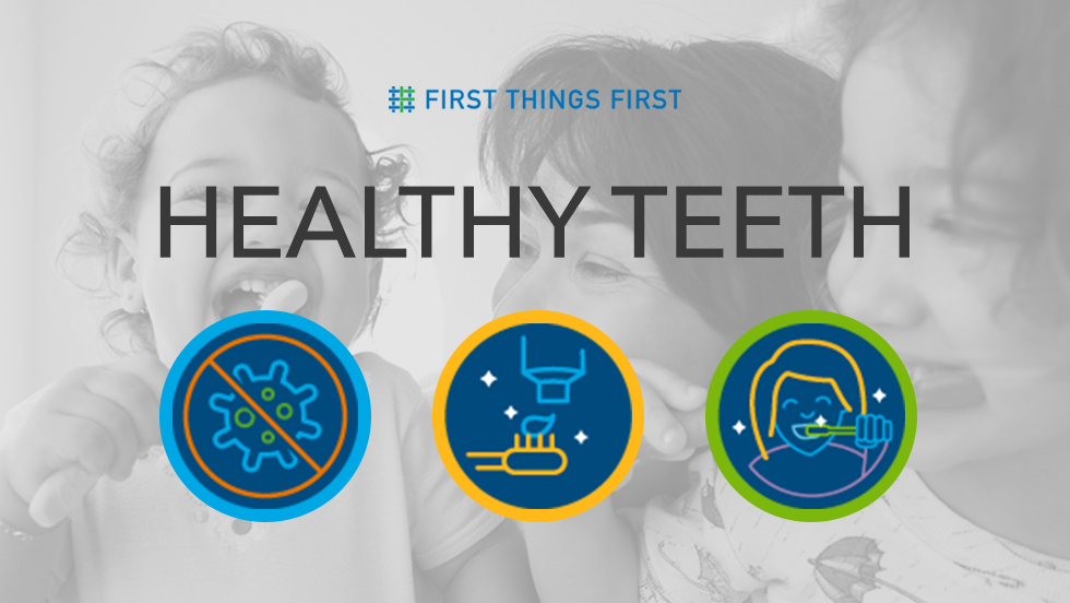 graphic with FTF logo and reads Healthy Teeth