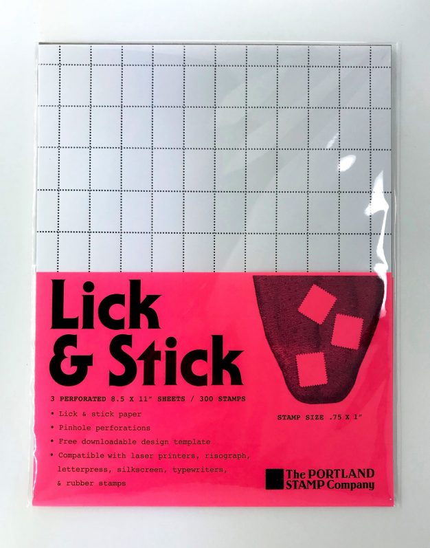 blank lick and stick small stamp package