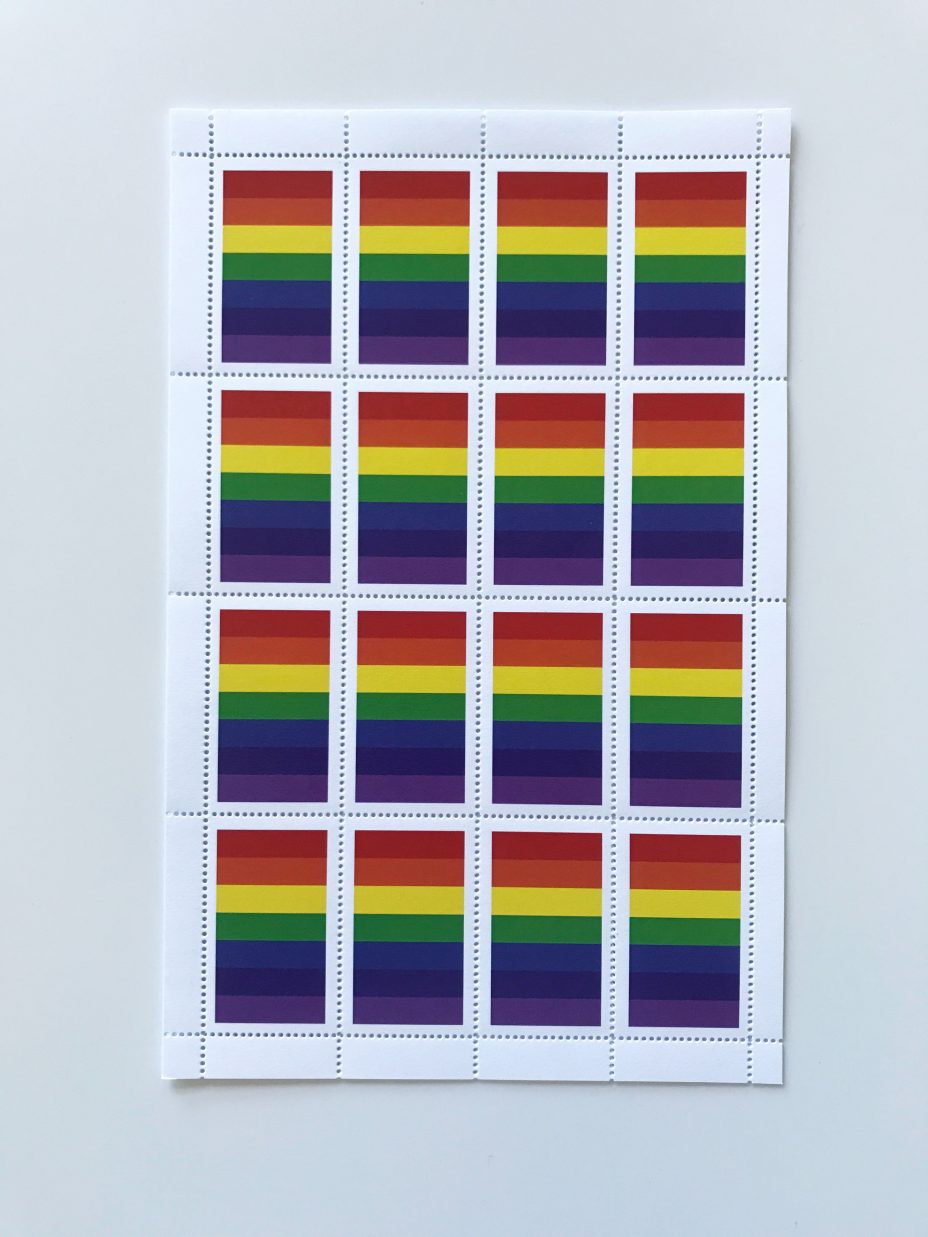 rainbow pride stamps full sheet